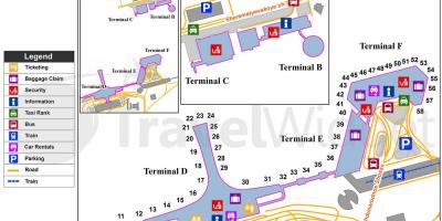 Moskë Sheremetyevo aeroporti hartë