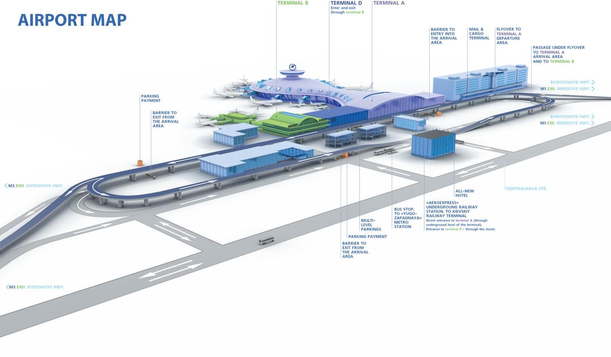 harta e aeroportit Vnukovo