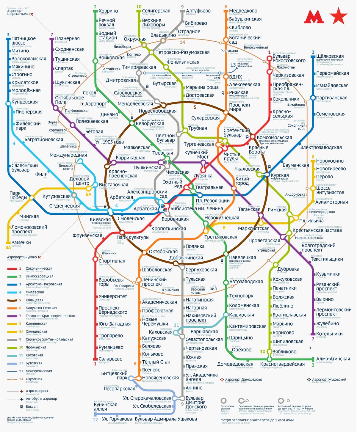 metro të Moskës hartë