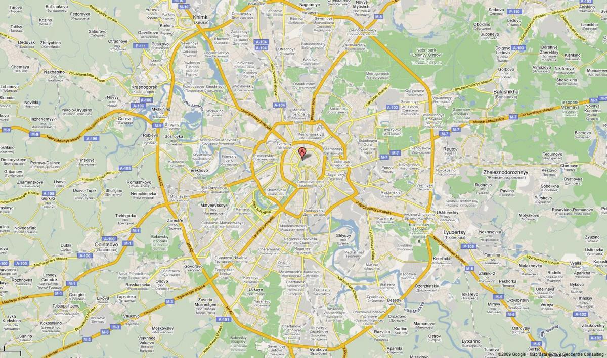 Moskva autostradës hartë
