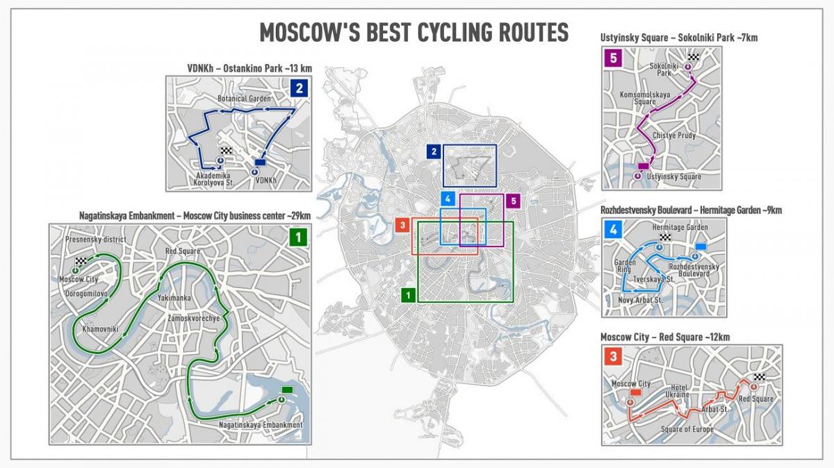 Moskva biçikletë hartë