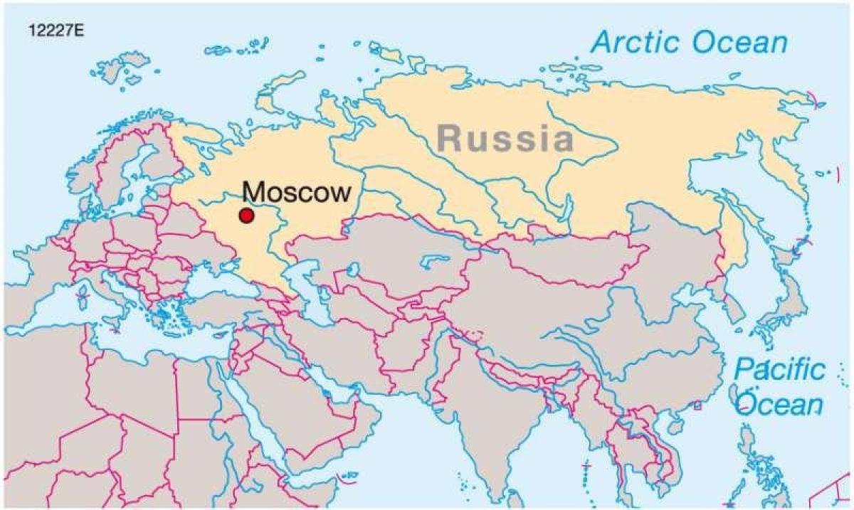 Moskë në hartën e Rusisë