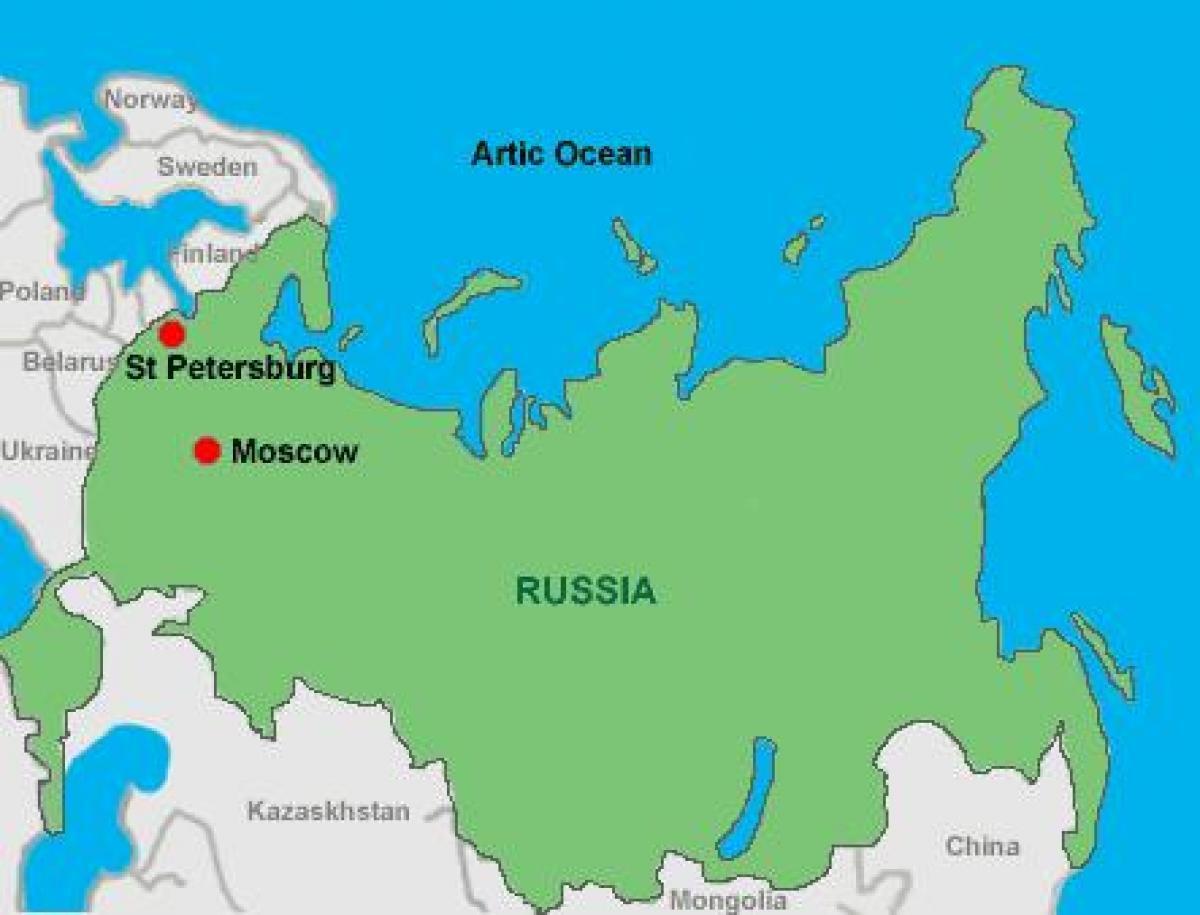 Moskë dhe në st Petersburg hartë