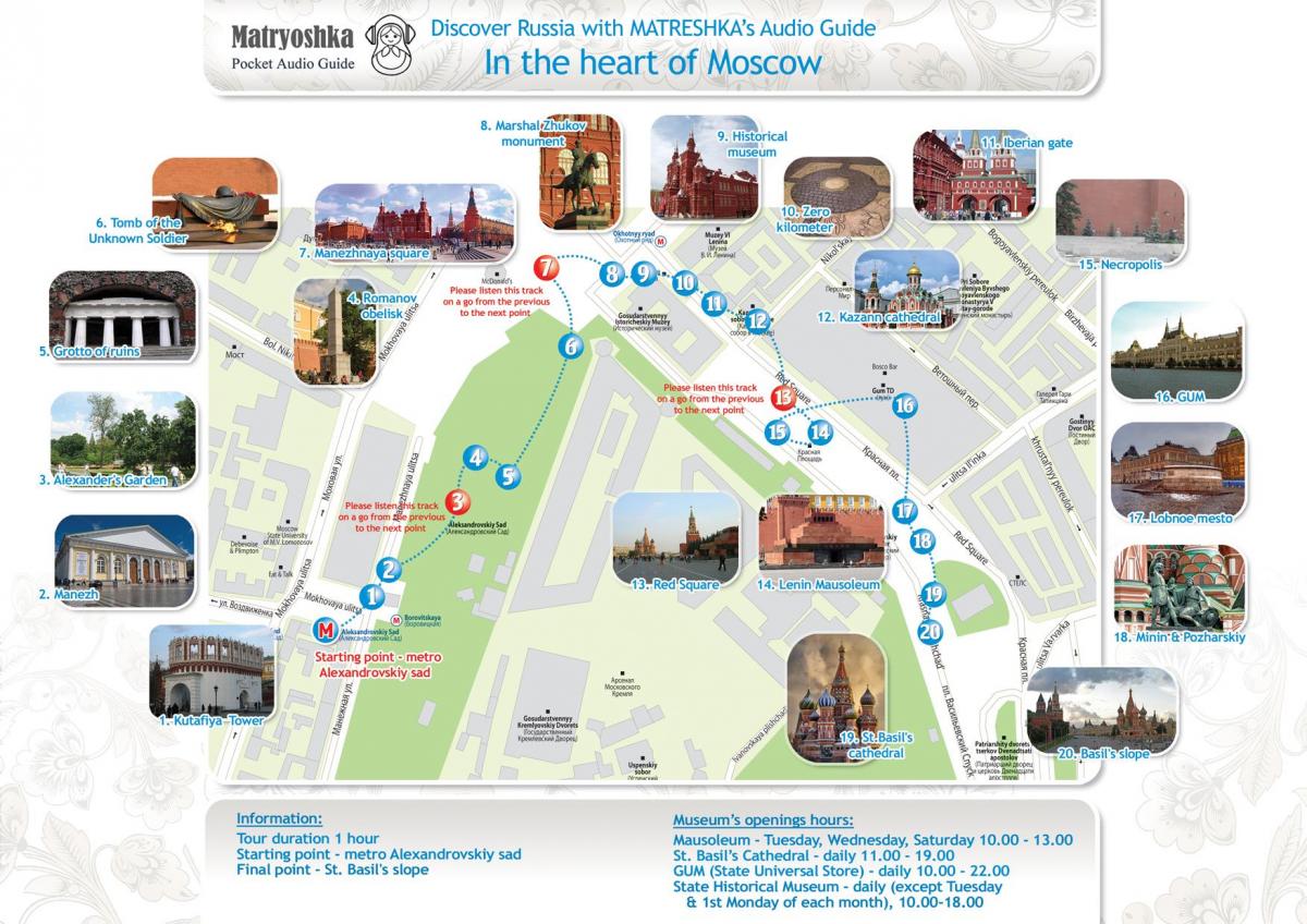 Moskë harta e udhëtimit