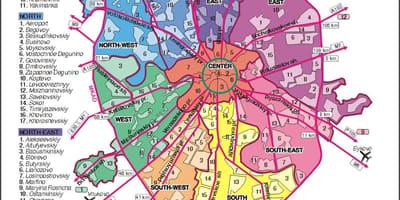 Harta e Moskës arrondissement