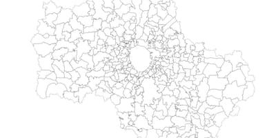 Moskva komunat map