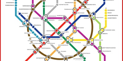 Moskë metro hartë në gjuhën ruse