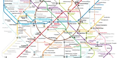 Metro stacion Moskë hartë