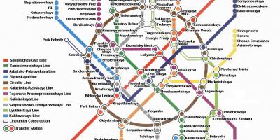 Moskë metro hartë në anglisht