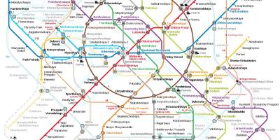 Metro stacion Moskë hartë