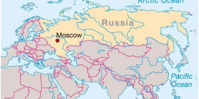 Moskë në hartën e Rusisë