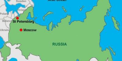 Moskë dhe në st Petersburg hartë