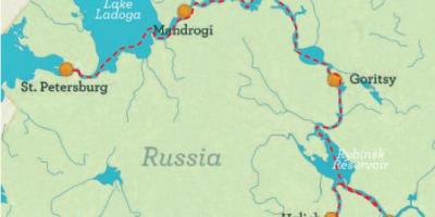 Harta e St Petersburg për të Moskës cruise